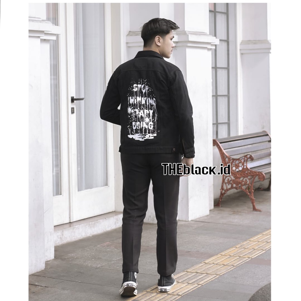 THEblack.id {{ JAKET JEANS SABLON DENIM PRIA COD }} JAKET JEANS PRIA