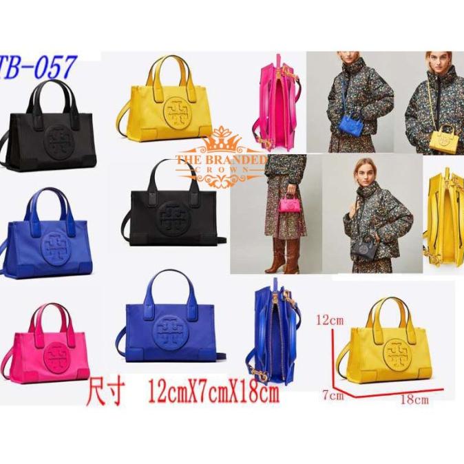 Tas Tory Burch 64355 Ella Nylon Micro Tote Bag BAGUS