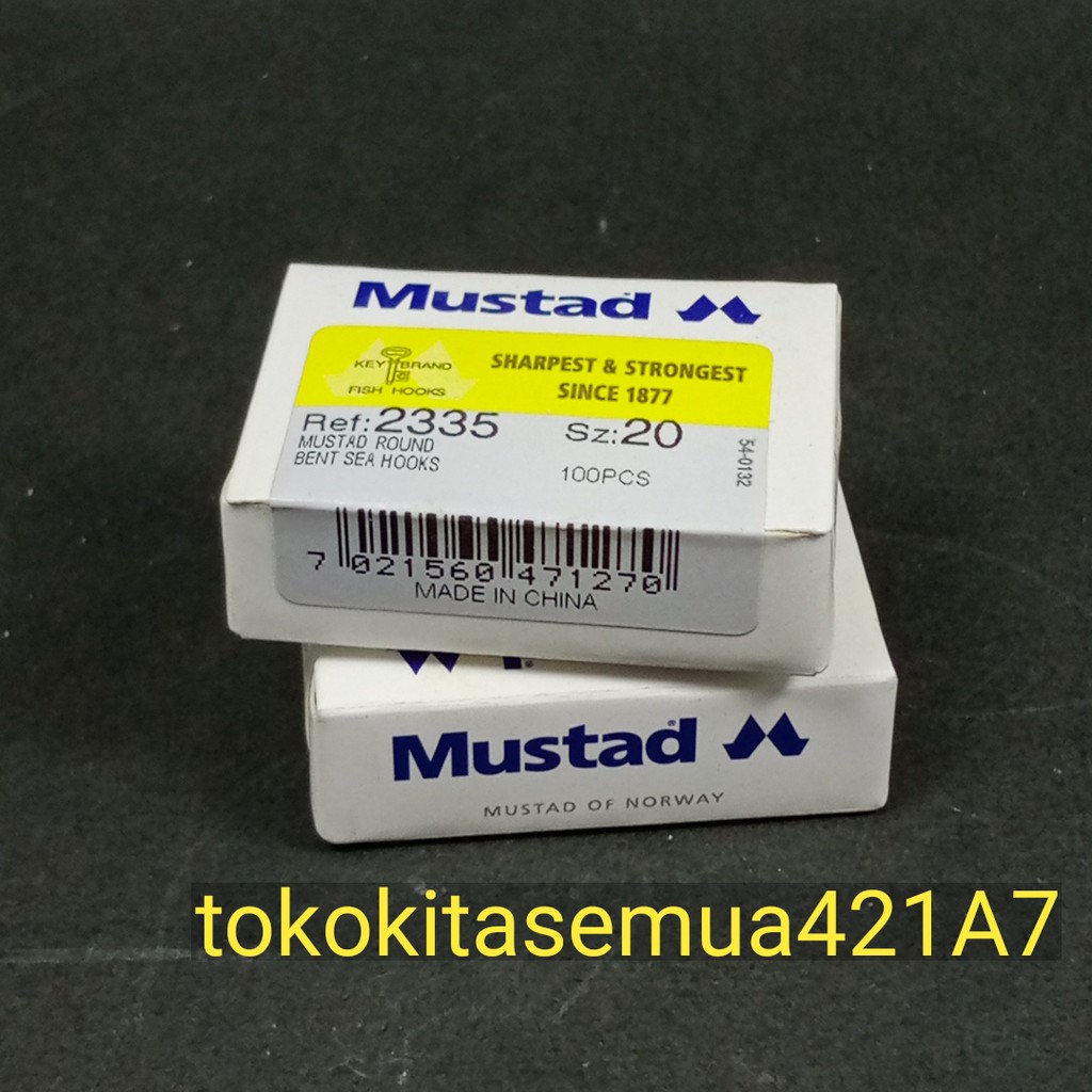 Mata Kail Pancing Cap Kunci Mustad Kecil Nomor 20 spek ID0421A7