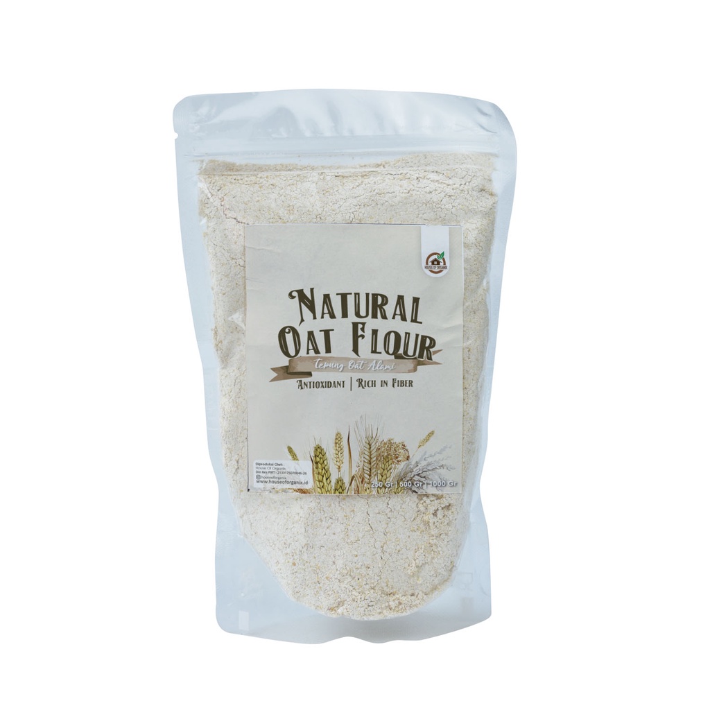 House Of Organix Natural Oat Flour / Tepung Oat Alami 250 Gr