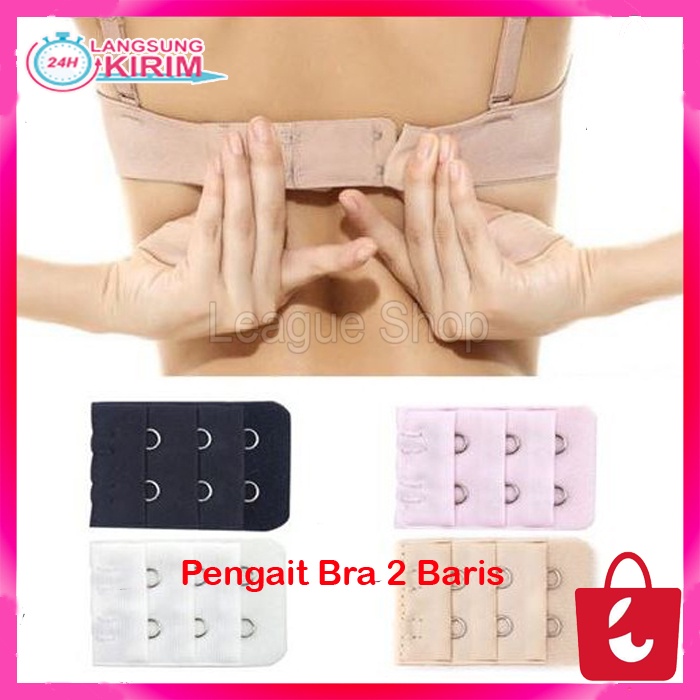 [Bisa COD] Pengait BH Bra 2 Baris Sambungan BH Bra 2 Baris Kotang Wanita Kait BH Bra