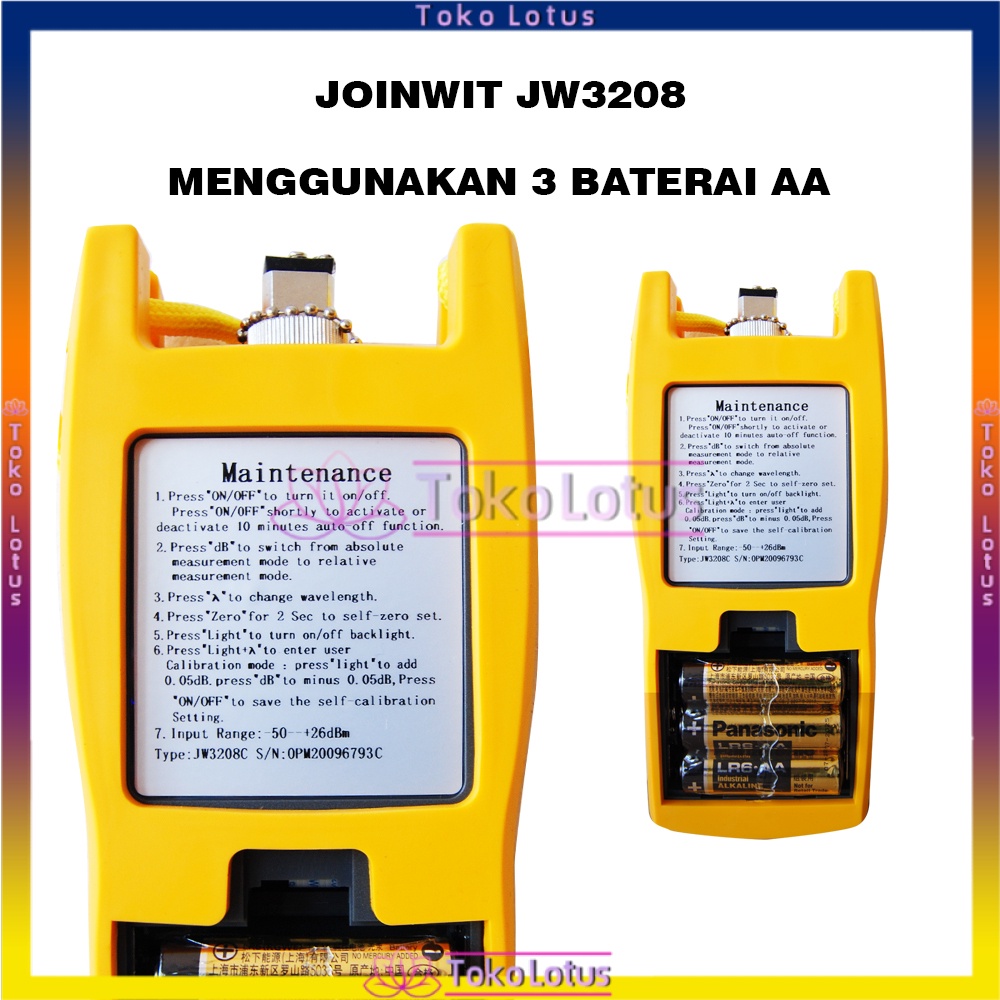 Optical Power Meter Joinwit JW3208C OPM Fiber Optik [BISA COD]