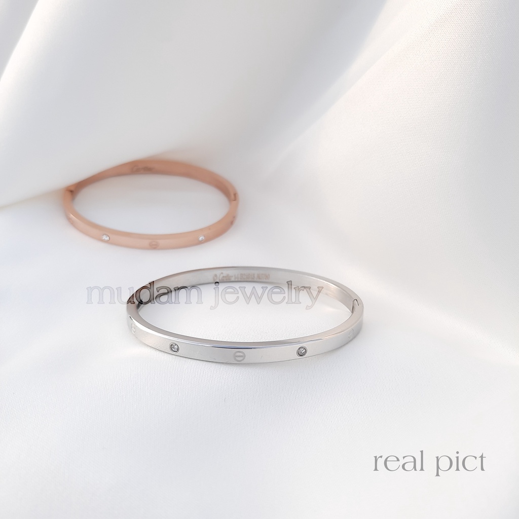 Gelang Bangle Titanium Untuk Anak-Anak Tersedia Warna Rose Gold, Gold dan Silver