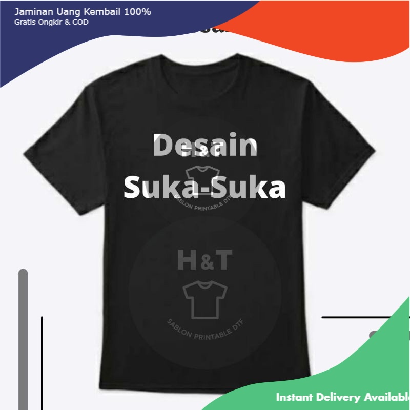 BAJU KAOS SABLON CUSTOM SATUAN FOTO GAMBAR NAMA TULISAN KATA KATA DESAIN SENDIRI