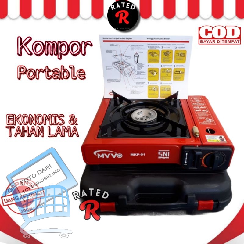 Jual Kompor Gas Portable 2 In 1 Kompor MYVO Kompor Camping Kompor BBQ Biru Shopee Indonesia