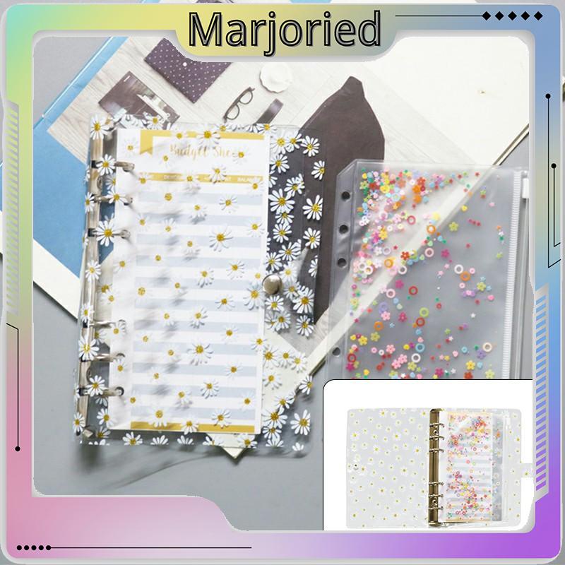 Buku Notebook / Catatan / Diary A6 Cover PVC Transparan Motif Bunga Daisy -MJD