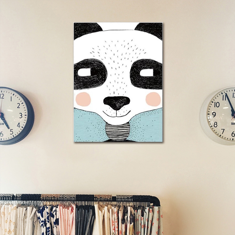 Lukisan Cat Minyak Desain Panda Lucu