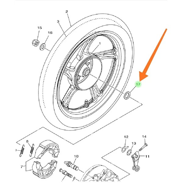 WASHER RING AS RODA BELAKANG MIO J SOUL GT FINO FI XRIDE X RIDE 115 LAMA ORI YGP  90201-20276
