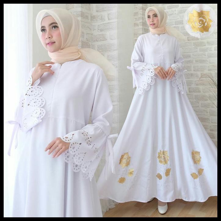 Gamis Kayla Putih Gamis Syari Putih