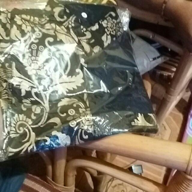 Kemeja Hem Pria Kombinasi Batik Bakung Pekalongan