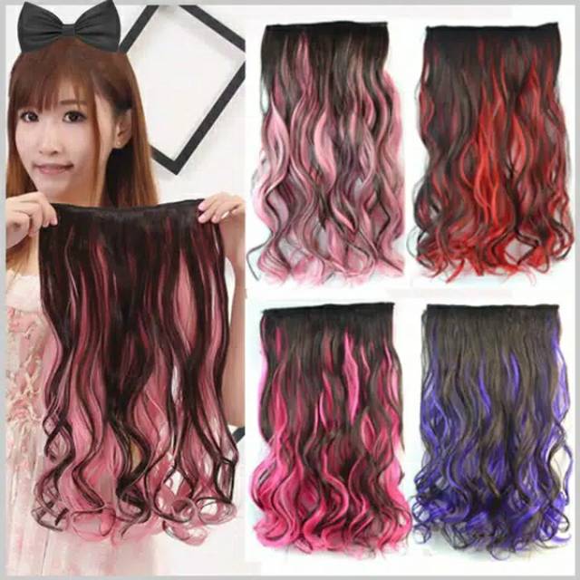 Hair clip Ombre wavy murah