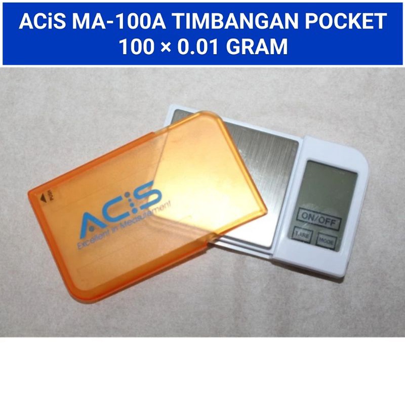 ACIS TIMBANGAN POCKET 100 / 0.01 GRAM MA 100 A DIGITAL SCALE EMAS