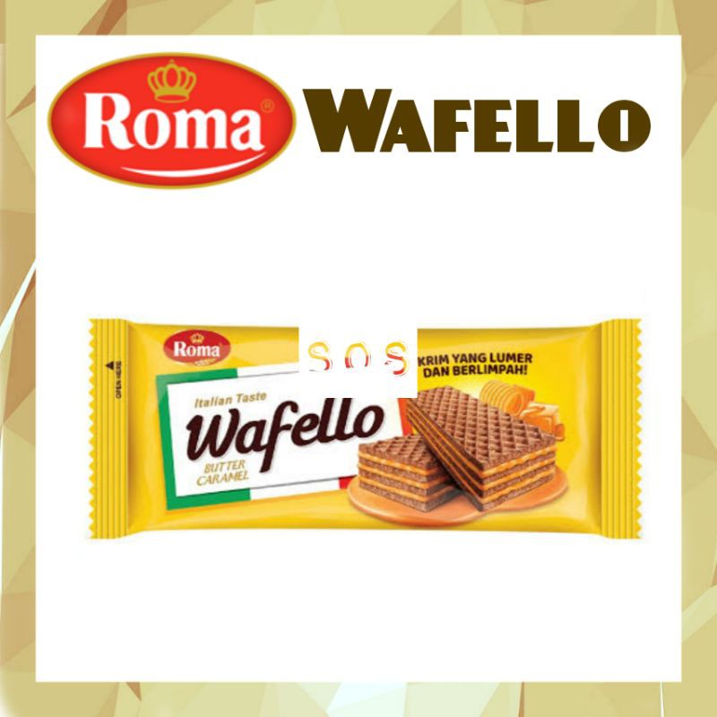 

《OS3》 Wafello Butter Caramel Roma Wafer 17 gram