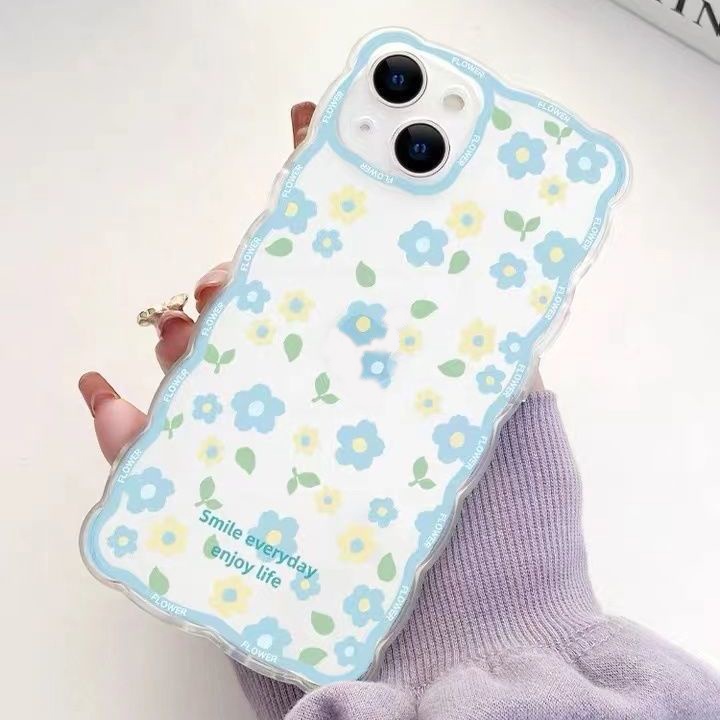 Case Pelindung Handphone Motif Bunga Untuk IPhone 13 / 12 Pro Max 11 / XS / XR / X / 8 / 7 / 6 Plus