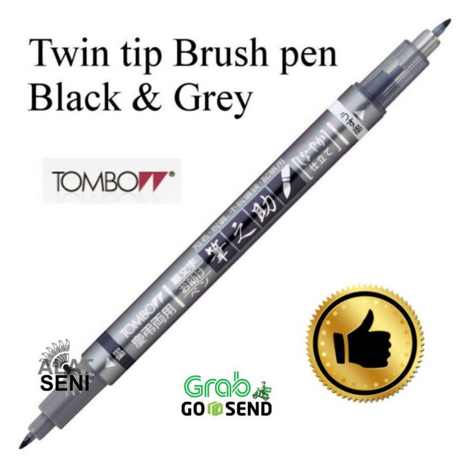 

[[COD]] Tombow Fudenosuke Brush Pen Twin Tip Black Grey - Terlaris - Termurah BERGARANSI Kode 1164