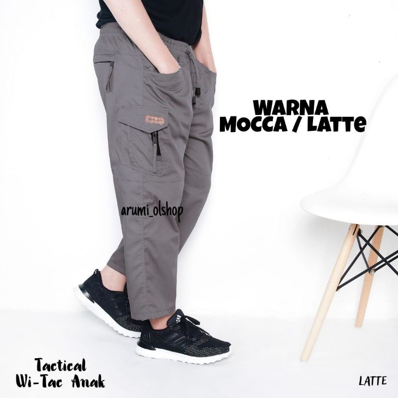 Warna Mocca Celana Sirwal Anak Tactical SD SMP SMA REMAJA TANGGUNG