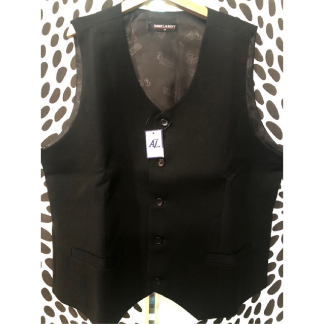 Vest Jas Blazer Pria Andre Laurent Black Hitam