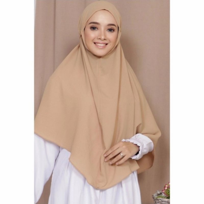 Bergo maryam diamond size XL/Hijab instan/Khimar bergo maryam jumbo ~ Silver