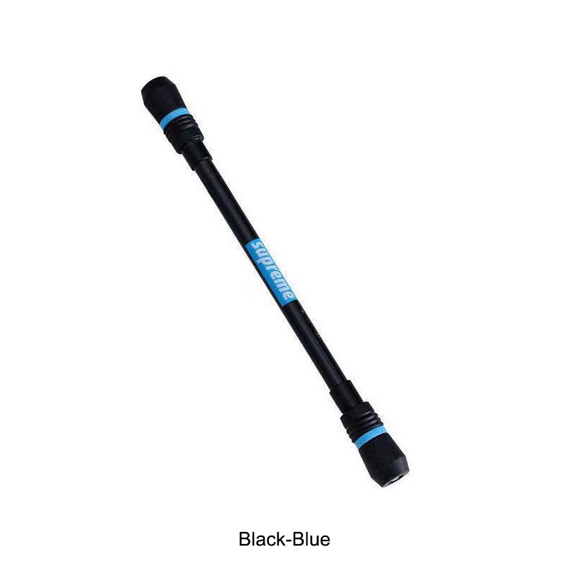 COD ❤️ Pen Puter Spinner Toys/ Spinning Pen/ Pulpen Putar Spinner/ Bolpoin Anti Slip Untuk Anak / Dewasa Anti Stress Rotating Pen Impor Harga Rendah-Bellamy's-1-Black-Blue