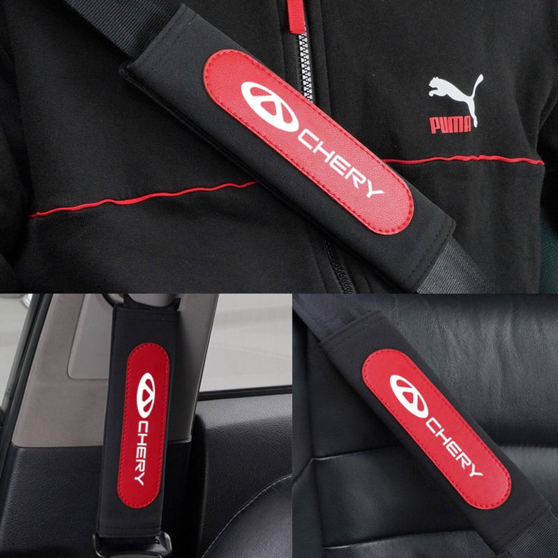 2pcs Cover Pelindung Sabuk Pengaman Mobil Untuk Chery Blossom QQ Tiggo 2 3 5 7 8 3X Fulwin Arrizo T11 A1 A5 M11 Fora
