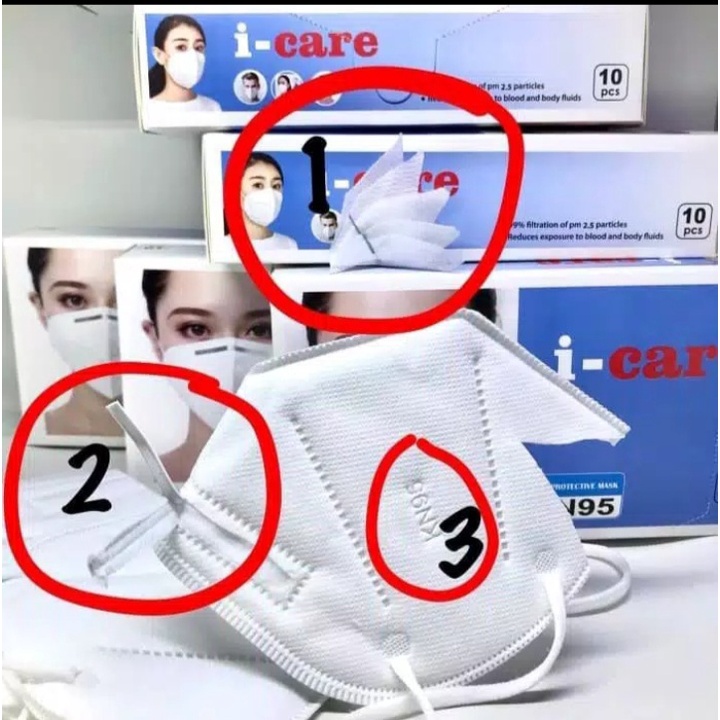 Masker KN95 5 Ply White Isi 10 Pcs High Quality MW-02