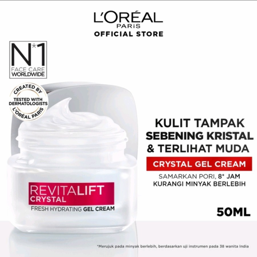 ★ BB ★ L'OREAL Paris Revitalift Crystal Gel Cream | Loreal (untuk kulit tampak sebening kristal)