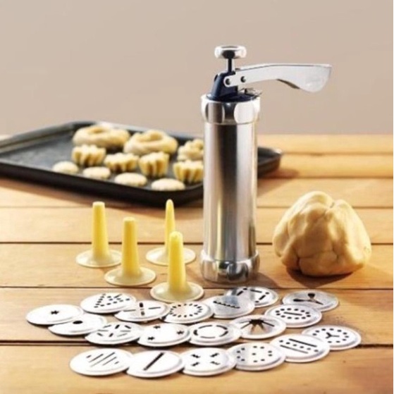 Cake Mold Gun 25Pcs Cookie Press Set Biskuit  Alat Cetak Kue Kering