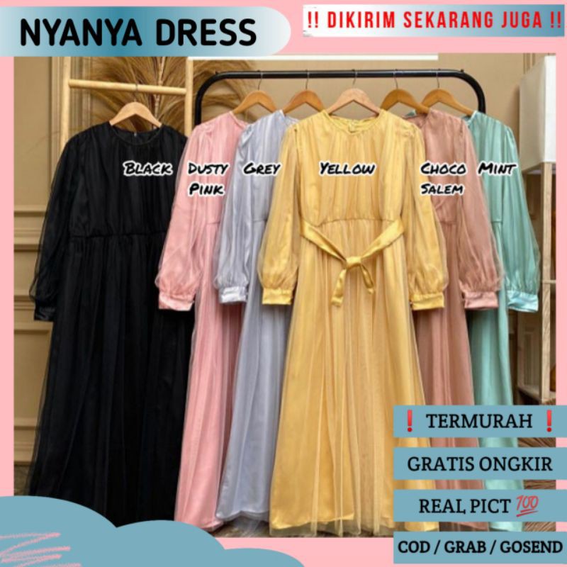 NYANYA DRESS / DRESS LEBARAN / DRESS TILLE