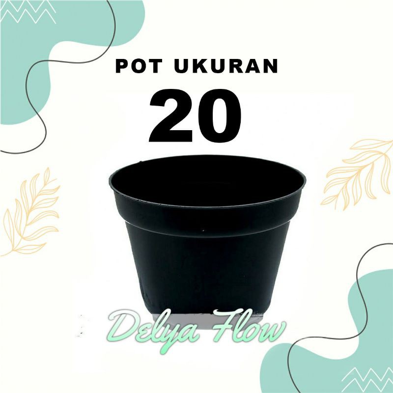 GROSIR POT 20 HITAM / POT 20 HITAM / POT PEMBIBITAN / POT HARGA GROSIR / POT POLOS HITAM