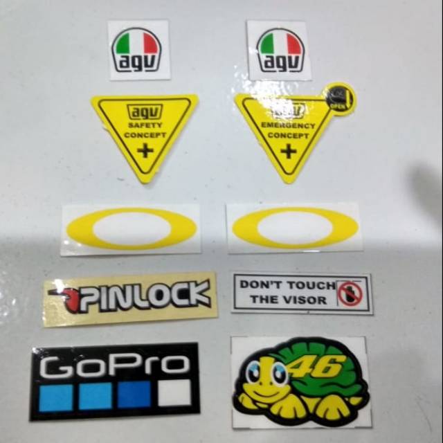 Stiker visor untuk helm agv k1 k3 k3sv pista corsa