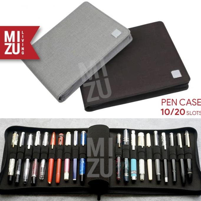 

KACO ALIO Tas Fountain Pen 10/20 Slots Storage Case Water Resistant - 20 SLOTS, Hitam