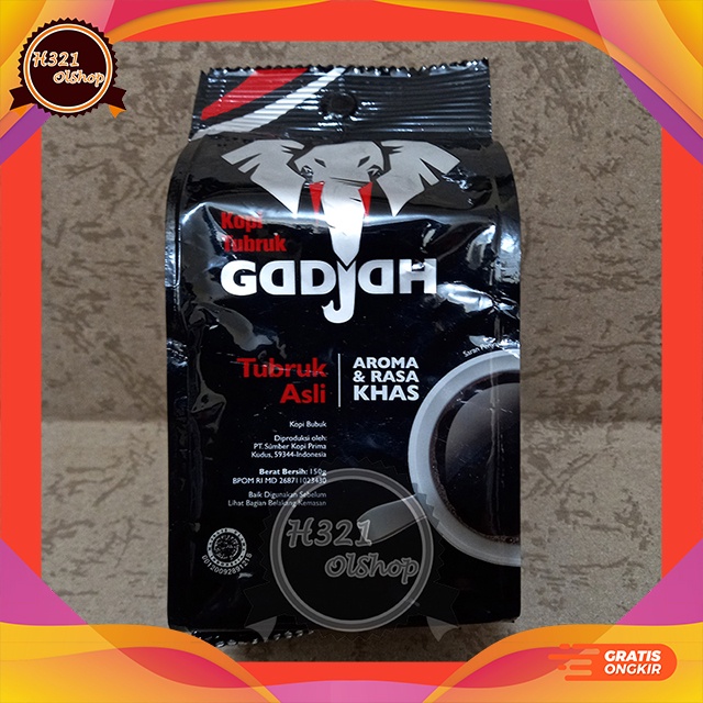 

Bubuk Kopi Tubruk Asli Cap GADJAH 150 gr