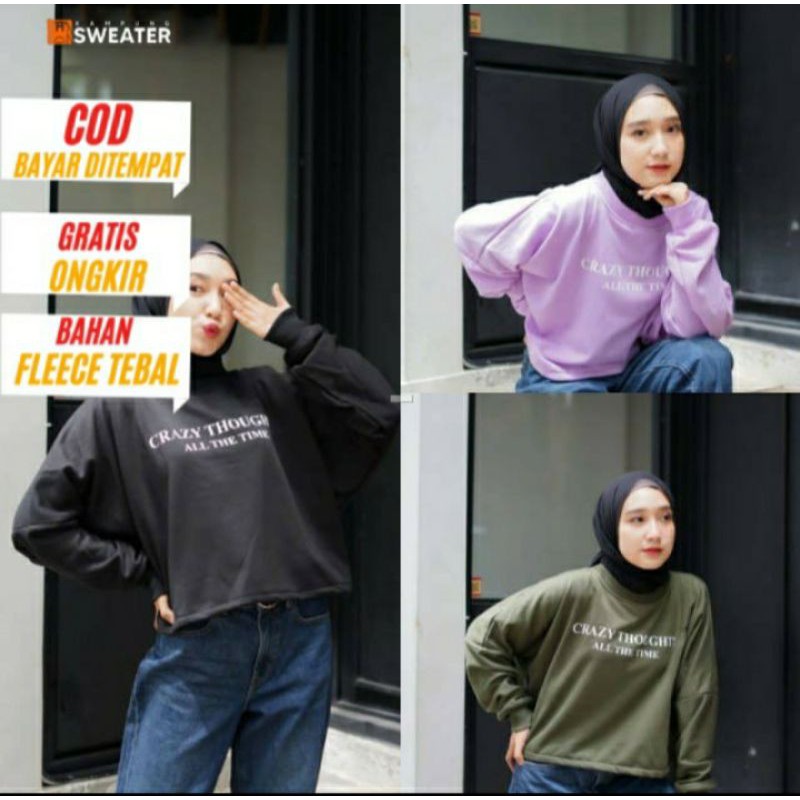 Hoodie wanita oversize jaket jumbo cewek hudi polos perempuan murah terbaru