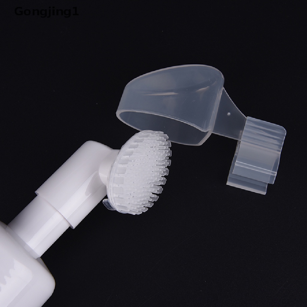 Gongjing1 1pc Botol Pompa Busa Sabun Cair / Mousse Dengan Brush Pembersih