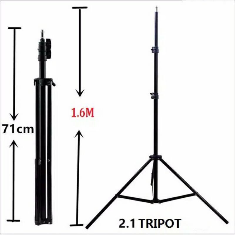 [SO] Tripod Hp Stand 2.1 Meter Stand Holder Phone Holder Free Holder + Mini Ball Head