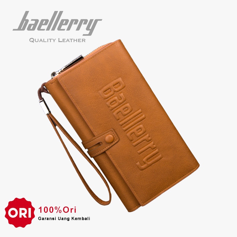 BAELLERRY S1393 Dompet Pria Wanita Panjang Bahan Kulit PU Leather Premium WATCHKITE WKOS