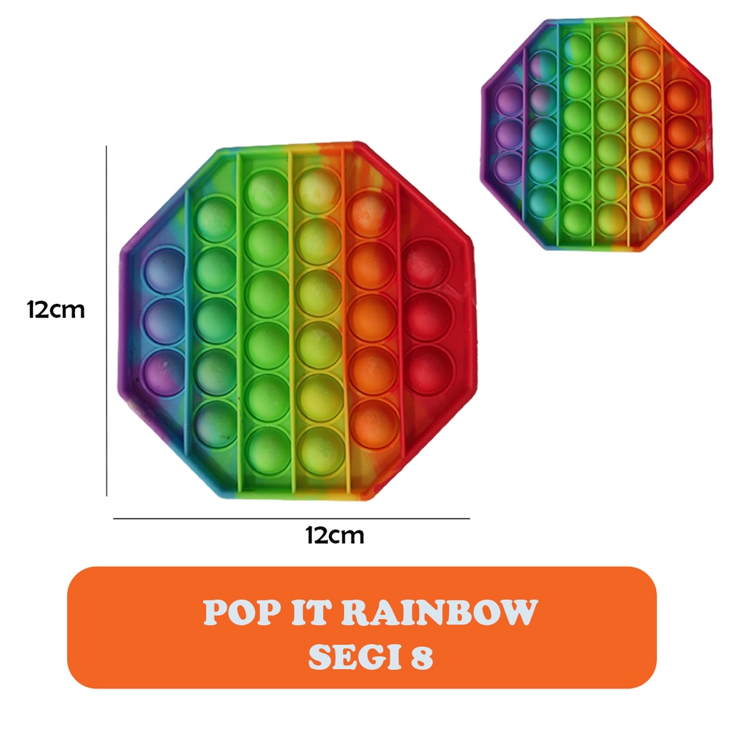 POP IT Rainbow Among Us Unicorn mainan Anak Fidget Pop Its Bubble Toys Kid Popit Pelepas Stress-8
