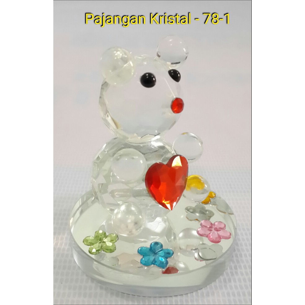 Pajangan Kristal / Patung Kristal Panda / Souvenir Valentine 78-1