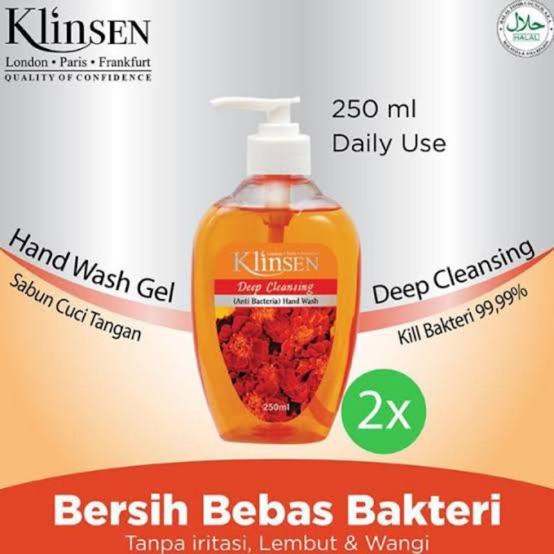 Klinsen deep cleansing Antibacterial handwash sabun cuci tangan