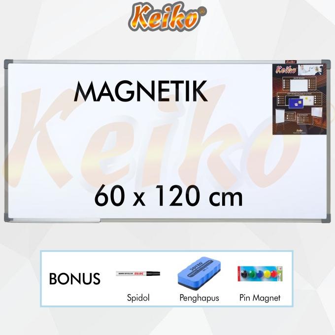 

Office & Stationery | Alat Tulis | Papan Tulis Whiteboard Gantung Magnet Single Face Keiko 60 X 120 Cm | Best Seller