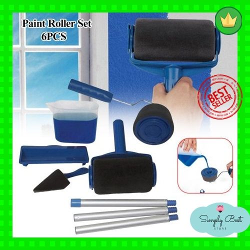 Hotlist Easy Magic Paint Runner Pro Roller Alat Roll Cat Tembok Smart Praktis - Biru