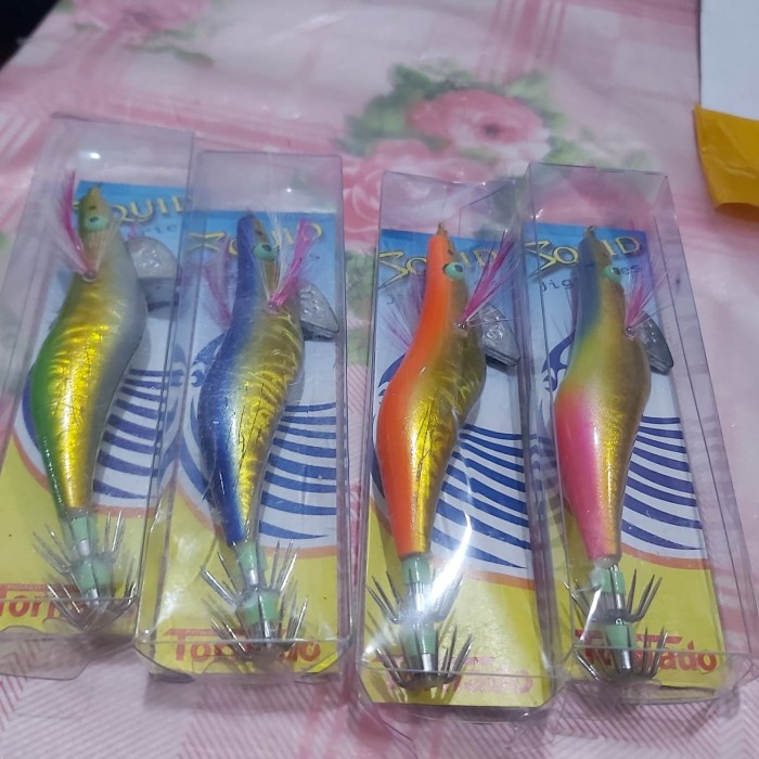 TERBARU umpan cumi laser tornado squid jig umpan mancing cumi