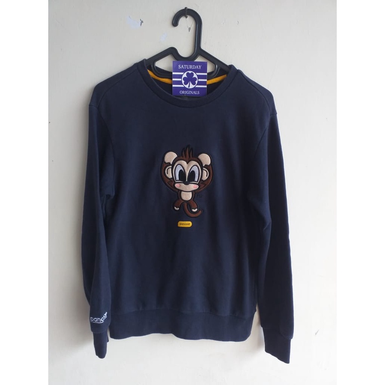 Crewneck Pancoat Monkey Navy