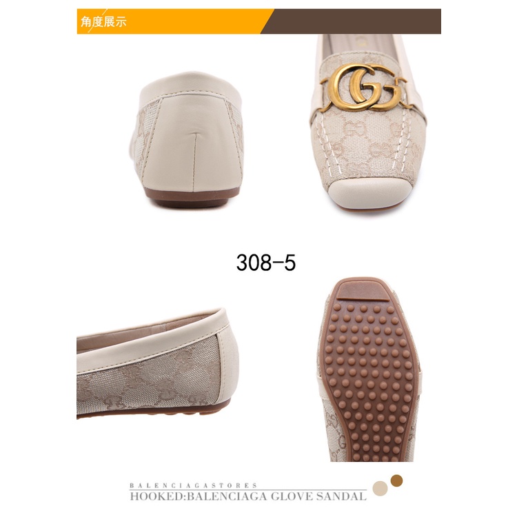 GC GG Marmont Canvas Flat Shoes #308-5