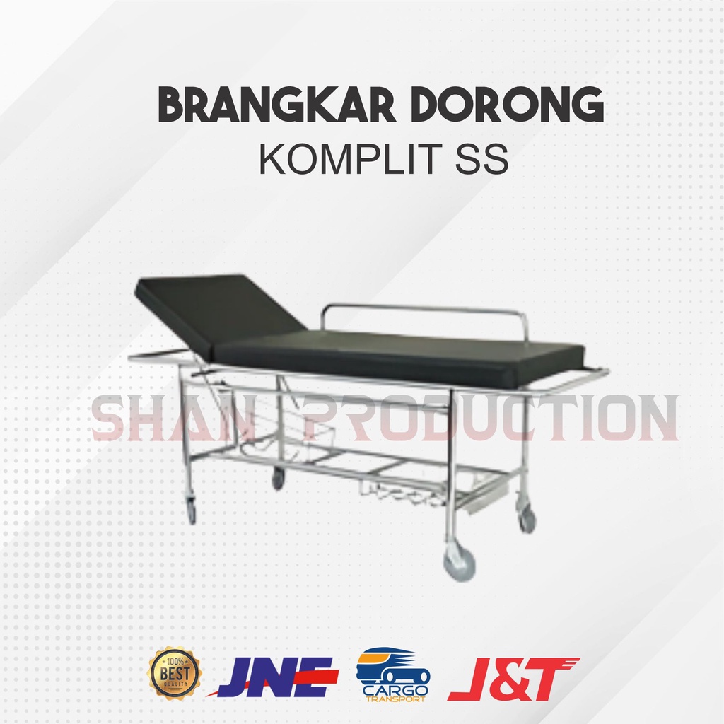 Brangkar Dorong Pasien Komplit Stainless - Brangkar Dorong Pasien