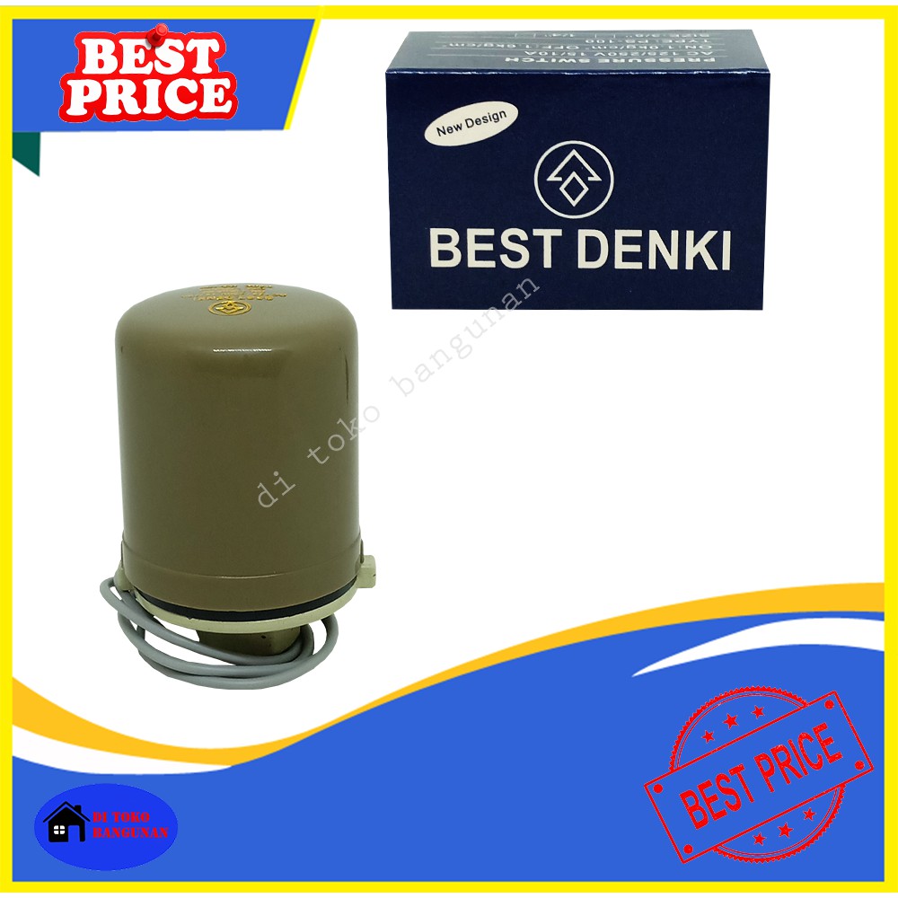 Otomatis Pompa Air 3/8&quot; - 1/4&quot; Best Denki Pressure Switch