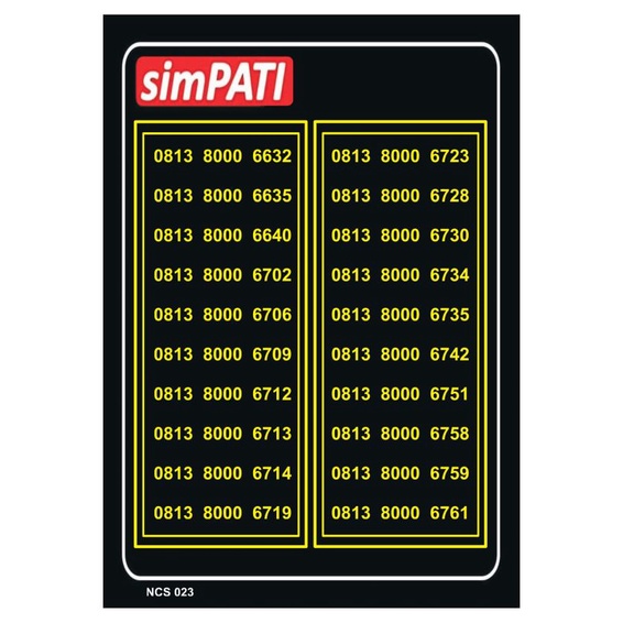 Nomor Cantik Telkomsel Simpati 4G LTE Seri 0813 8000 xxxx Hoki