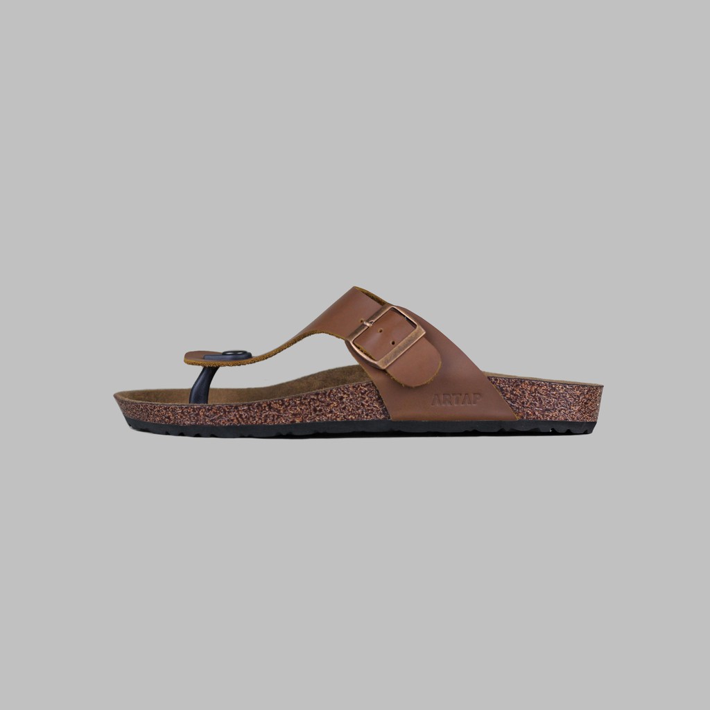 ARTAP Footwear - Sandal Kulit Asli Pria - Toulor CH Tan