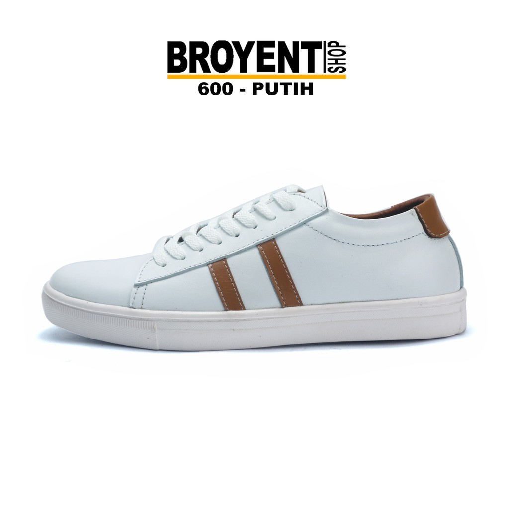 Sepatu Sneakers Casual Kulit putih asli 600