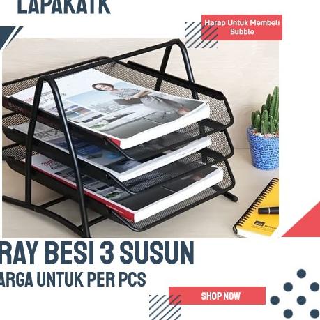 

[DISCOUNT ECI37] Rak besi / dokumen Kertas besi 3 susun / Tray besi 3 susun Terkini